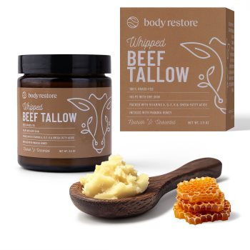 Body Restore Whipped Beef Tallow Balm Unscented crema de corp nutritiva fara parfum - imagine 3